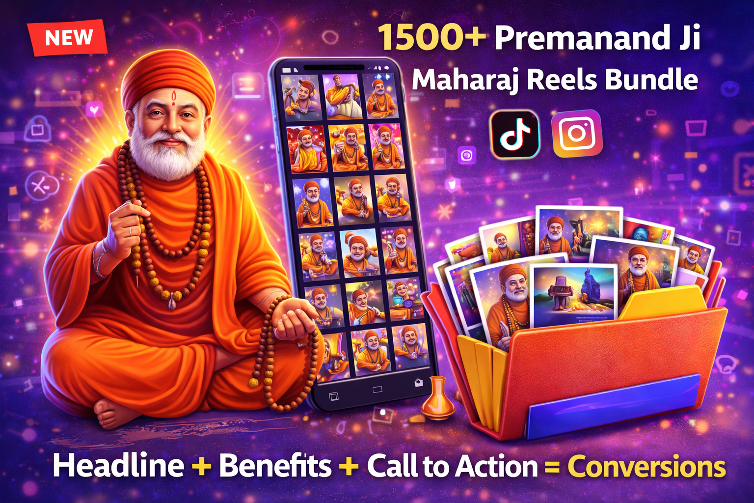 1500+ premanand ji maharaj reels bundle