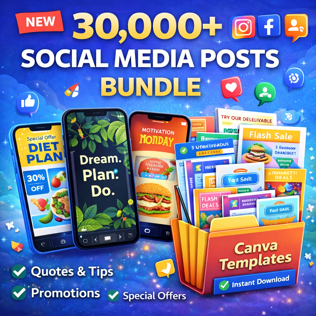 30,000+ social media posts bundle
