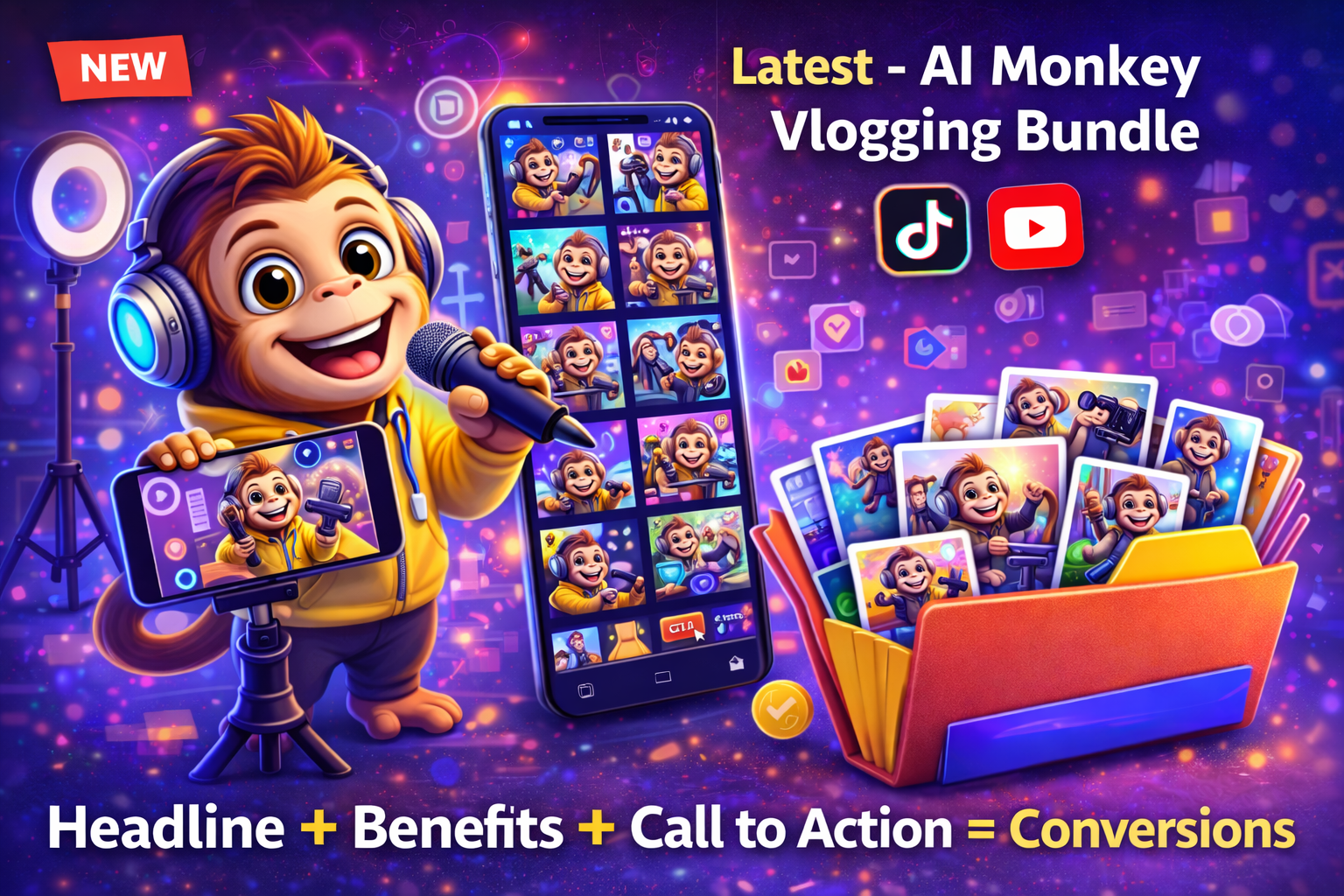 latest ai monkey vlogging bundle